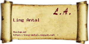 Ling Antal névjegykártya